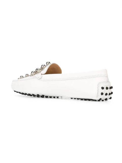 Tod's studded loafers - White