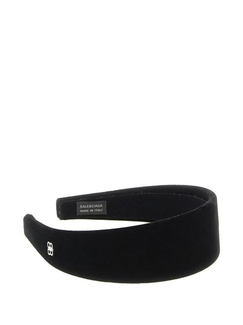 Balenciaga Holli velvet headband - Black - zdjęcie produktu nr 1