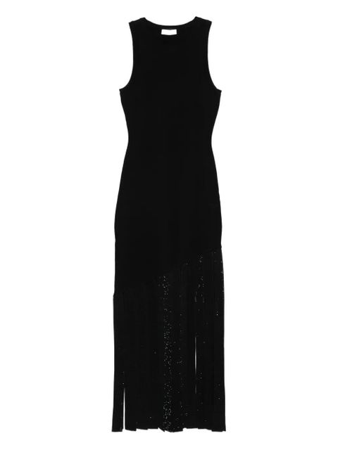 SANDRO embellished fringe maxi dress - Black - zdjęcie produktu nr 1