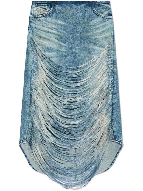 Diesel frayed skirt - Blue