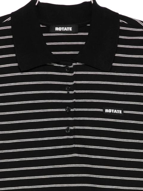 ROTATE BIRGER CHRISTENSEN piqué short-sleeve polo top - Black - zdjęcie produktu nr 2
