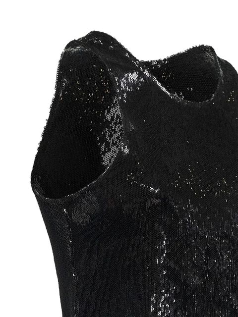 TOTEME sequin high round neckline top - Black