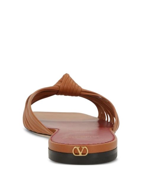 Valentino Garavani Annet knotted leather sandals - Brown
