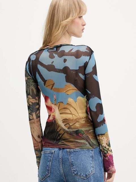 Desigual longsleeve DRAGON LACROIX kolor multicolor 25WWTK39