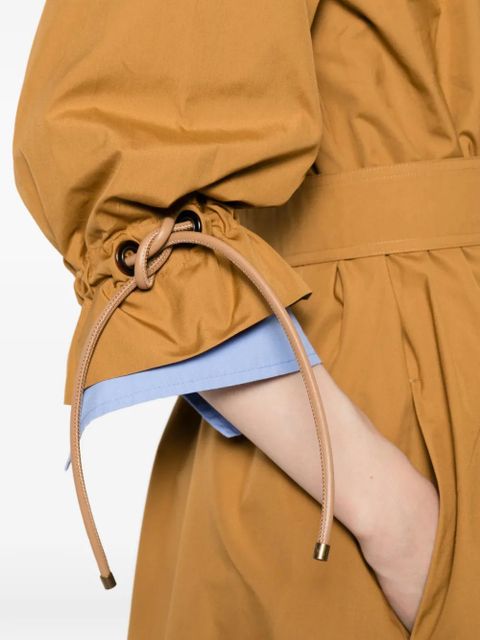 Max Mara Mirto belted ruffled dress - Neutrals