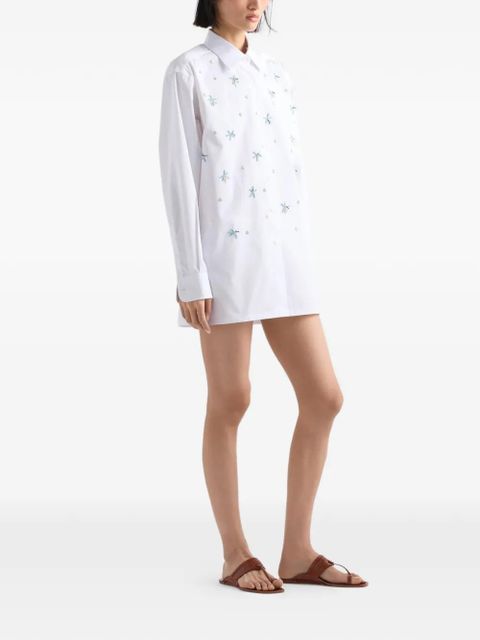 Prada embroidered poplin shirt - White - zdjęcie produktu nr 2