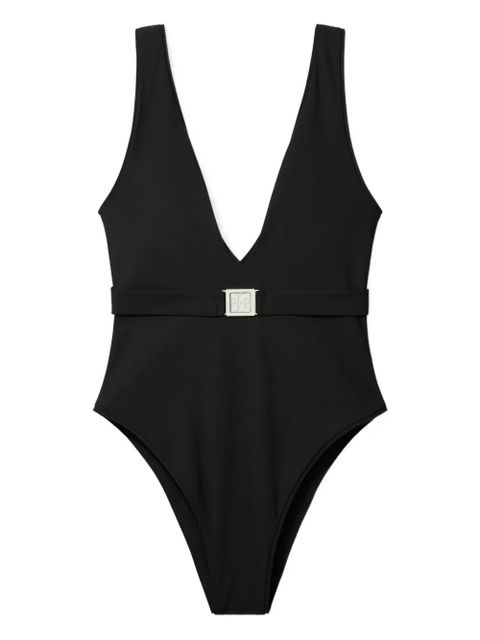 Tory Burch V-neck belted swimsuit - Black - zdjęcie produktu nr 1