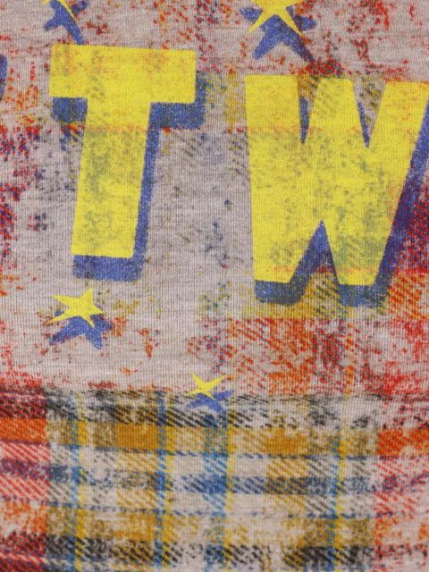 Vivienne Westwood cowl-neck plaid top - Orange