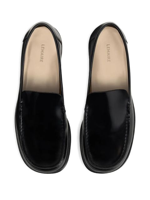 LEMAIRE leather loafers - Black
