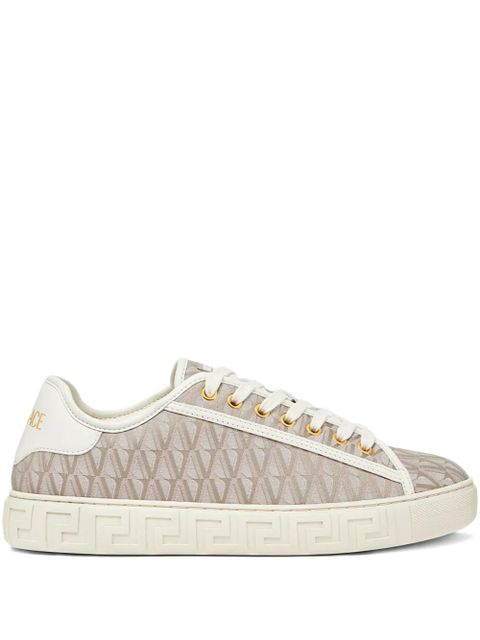 Versace Greca-pattern sneakers - Neutrals - zdjęcie produktu nr 1
