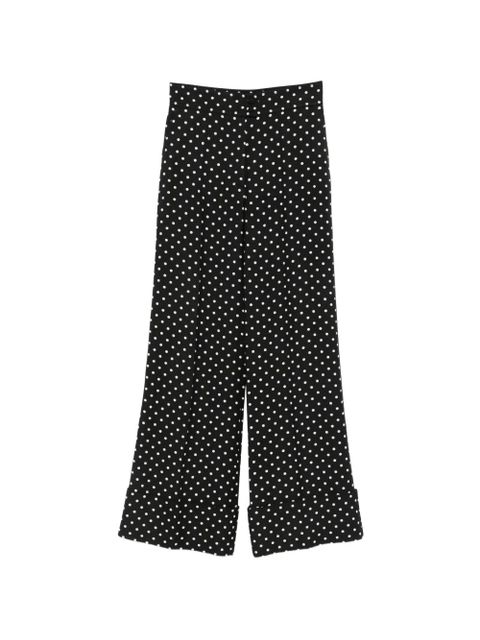 Valentino Garavani polka-dot cuffed trousers - Black - zdjęcie produktu nr 1