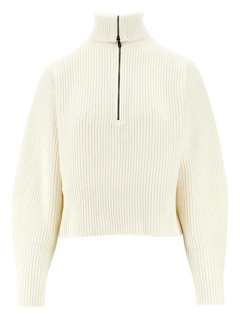 Max Mara half-zip ribbed pullover - White - zdjęcie produktu nr 1