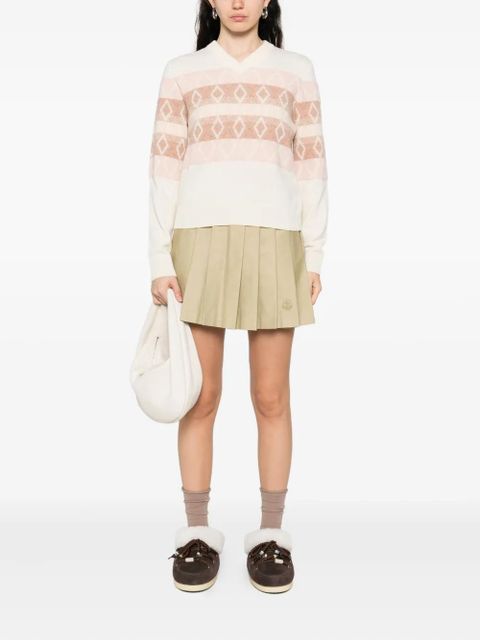 Moncler geometric-pattern wool sweater - Neutrals