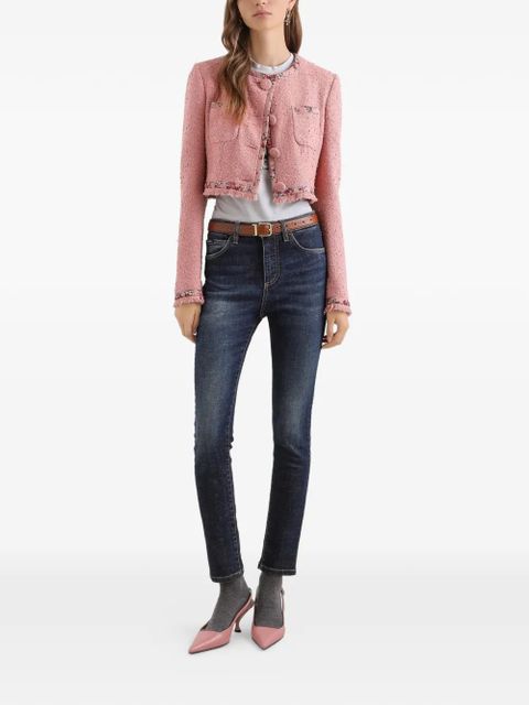 Dolce & Gabbana floral-trim jacket - Pink - zdjęcie produktu nr 2