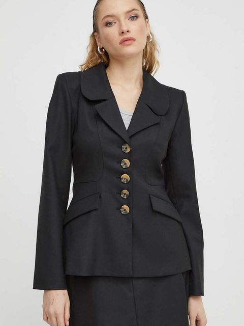 By Malene Birger marynarka kolor czarny jednorzędowa gładka