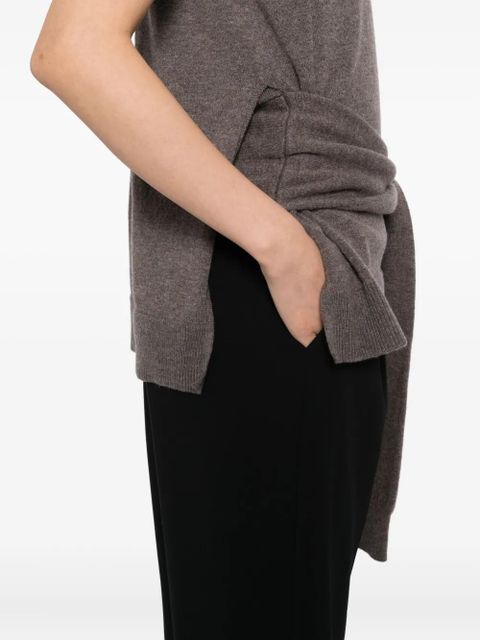 Róhe double-layer knitted top - Brown