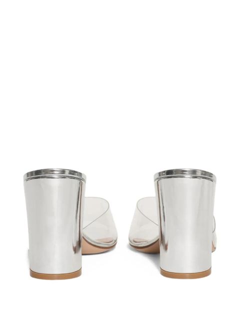 Gianvito Rossi 85mm block-heel clear sandals - White