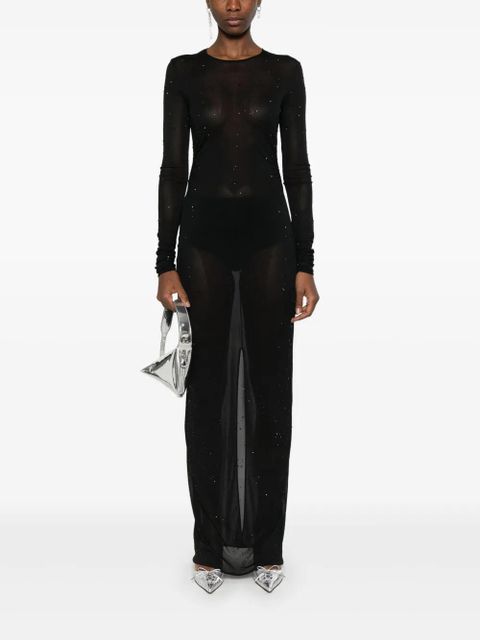 Blumarine sheer maxi dress - Black