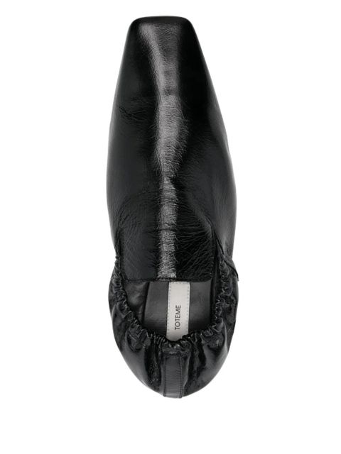 TOTEME leather loafers - Black
