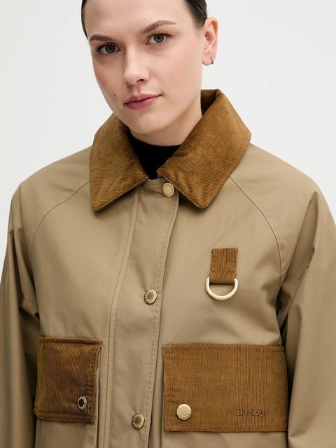 Barbour kurtka PHOEBE kolor beżowy przejściowa oversize LCA0371