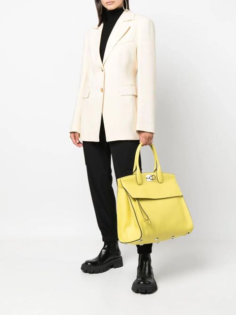 Ferragamo The Studio leather tote bag - Yellow - zdjęcie produktu nr 2