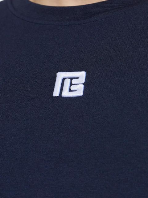 Balmain logo-detail short-sleeve T-shirt - Blue