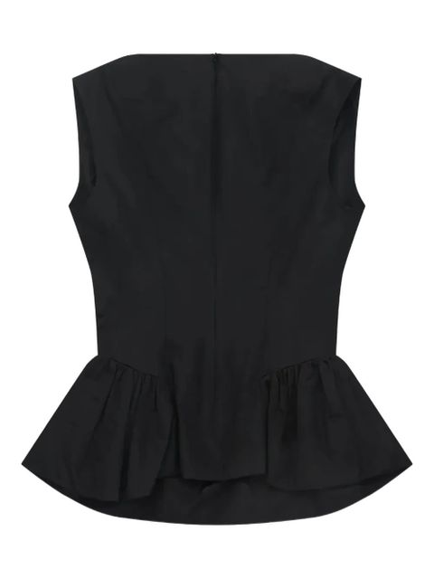 Simone Rocha draped-hem top - Black - zdjęcie produktu nr 2