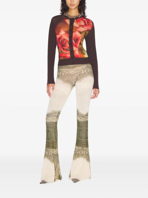 Jean Paul Gaultier long-sleeve buttoned cardigan - Brown - zdjęcie produktu nr 2