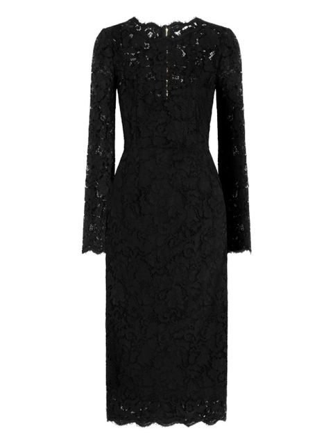Dolce & Gabbana long-sleeve lace midi dress - Black - zdjęcie produktu nr 1