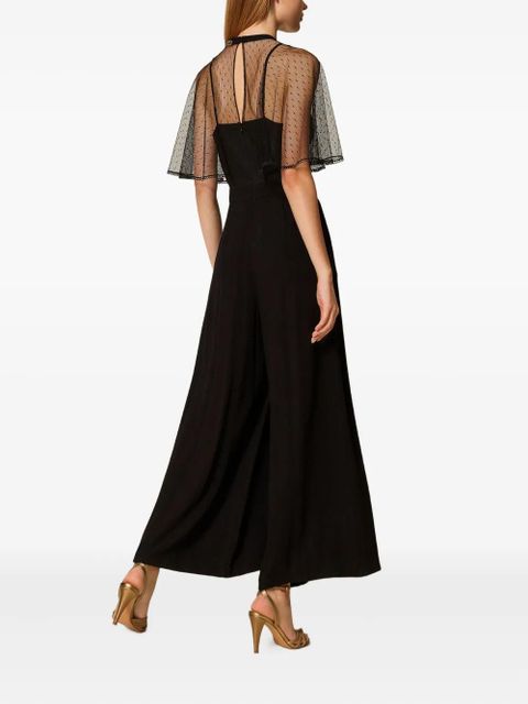 TWINSET tulle wide-leg jumpsuit - Black