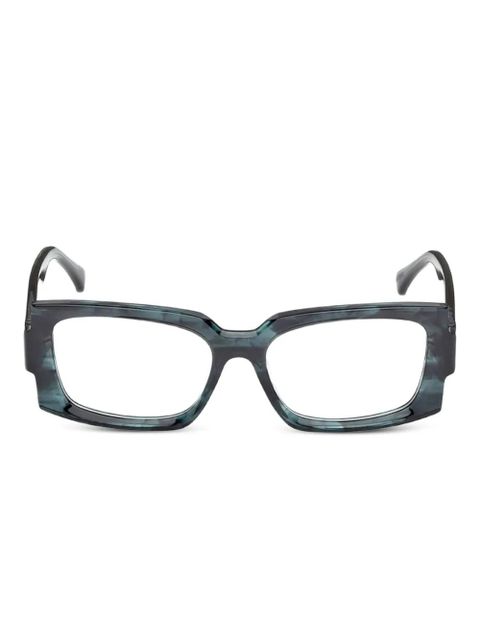 Max Mara Eyewear rectangle-frame glasses - Green - zdjęcie produktu nr 1
