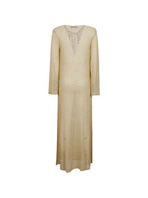 Missoni V-neck maxi dress - Neutrals - zdjęcie produktu nr 2