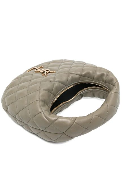 Saint Laurent logo-plaque tote bag - Green