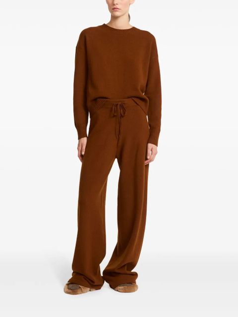 Yves Salomon knitted wide-leg trousers - Brown