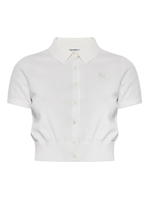 Alexander Wang button-front short-sleeve knit top - White - zdjęcie produktu nr 1