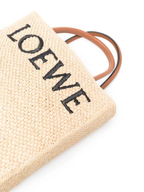 LOEWE A4 raffia tote bag - Neutrals