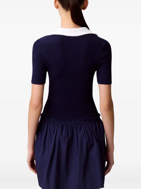 Claudie Pierlot A-line V-neck mini dress - Blue