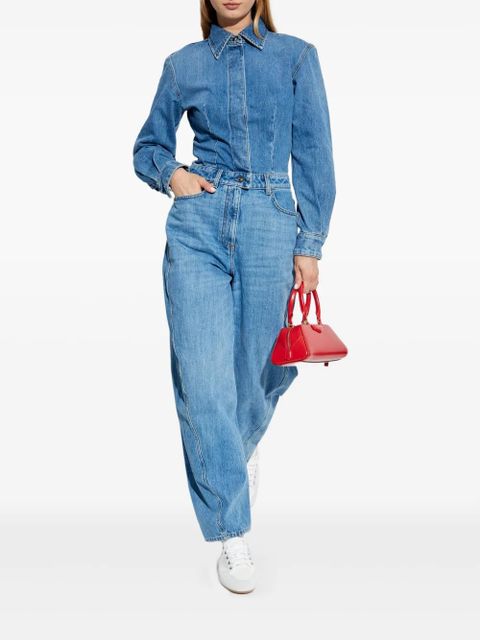 Givenchy denim shirt-collar jumpsuit - Blue - zdjęcie produktu nr 2