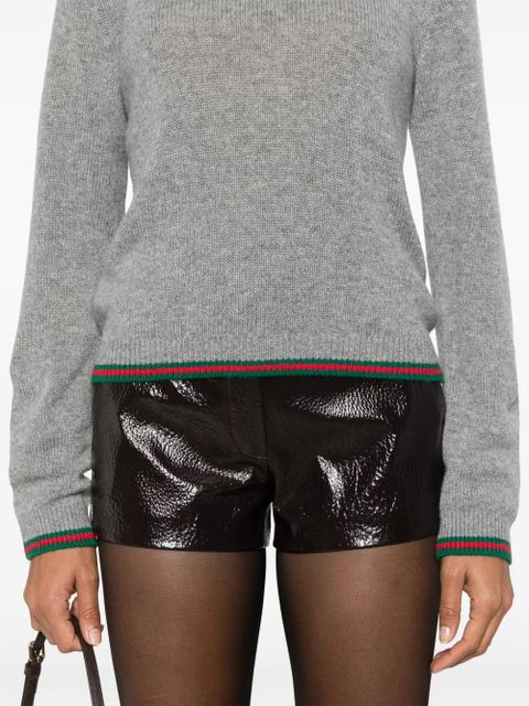 Gucci Web-trim sweater - Grey