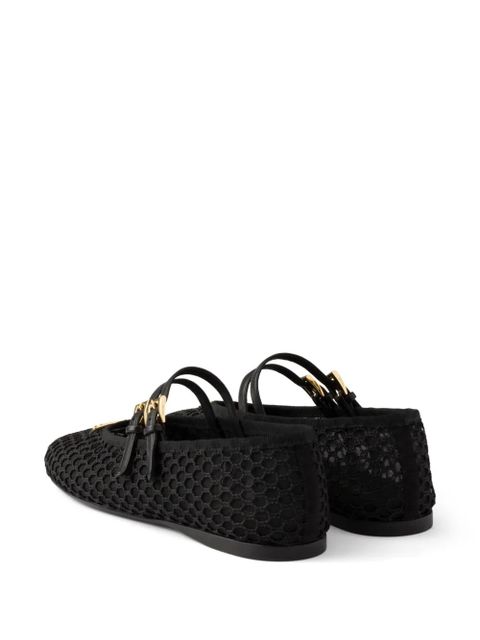 Prada mesh ballerina shoes - Black