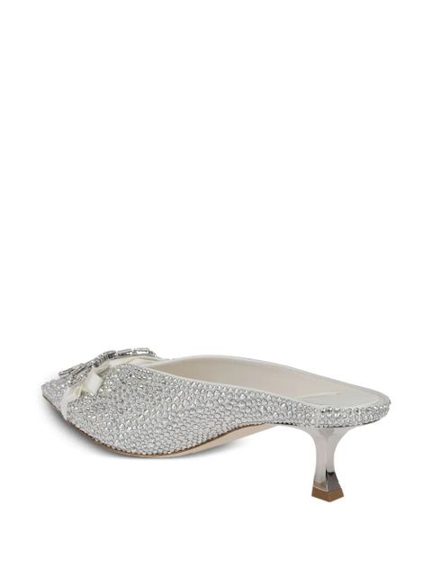 Jimmy Choo Auria embellished mules - Silver