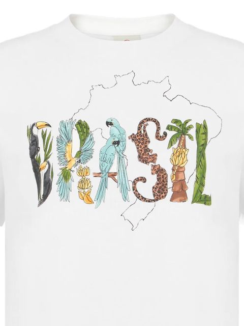 FARM Rio Brasil-print relaxed-fit T-shirt - White
