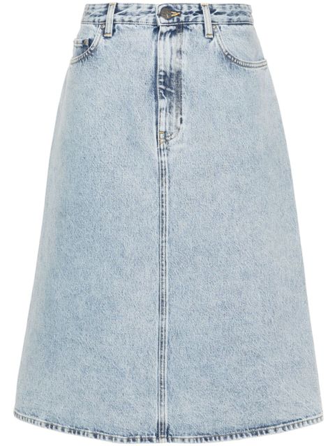 TOTEME organic cotton denim midi skirt - Blue - zdjęcie produktu nr 1