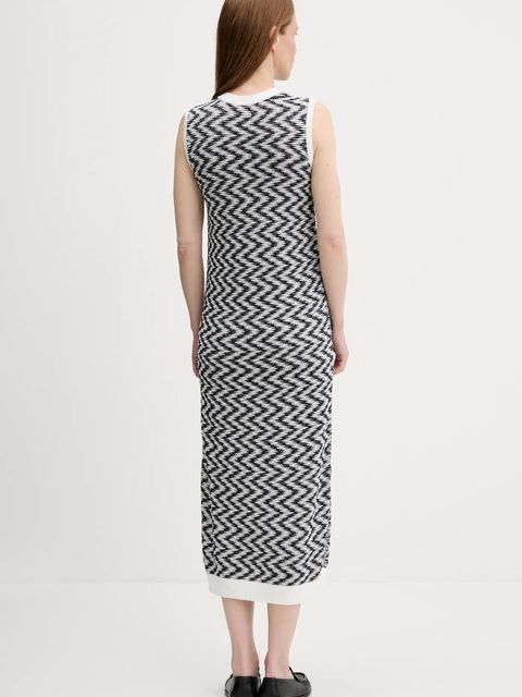 Barbour sukienka bawełniana OLIVIA kolor granatowy midi dopasowana LDR0928