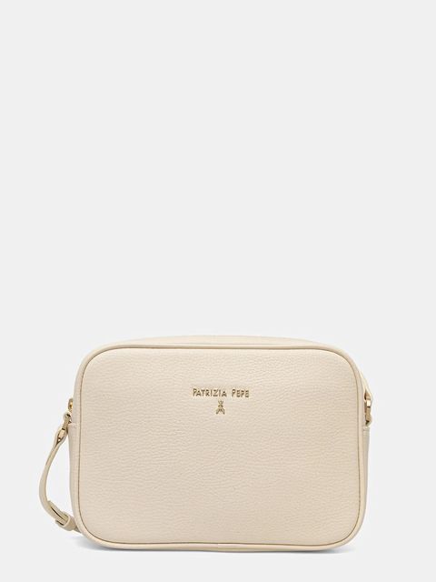 Patrizia Pepe torebka skórzana kolor beżowy CB8985 L001 - zdjęcie produktu nr 1