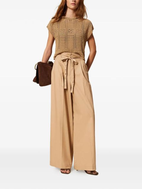 TWINSET tie palazzo trousers - Neutrals - zdjęcie produktu nr 2