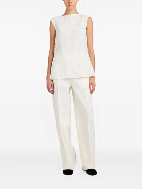 Proenza Schouler Virginie embroidery-detail top - White - zdjęcie produktu nr 2