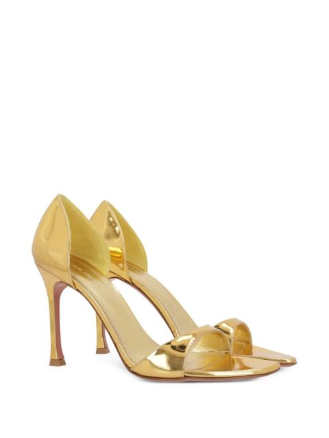 Amina Muaddi 95mm Agnese sandals - Gold - zdjęcie produktu nr 2