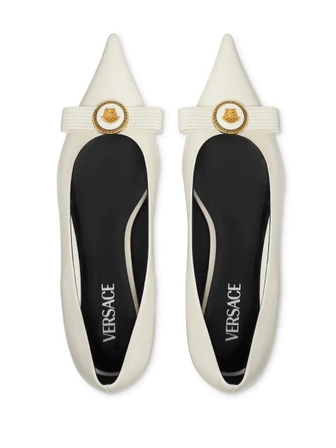 Versace Medusa leather ballet flats - Neutrals - zdjęcie produktu nr 2