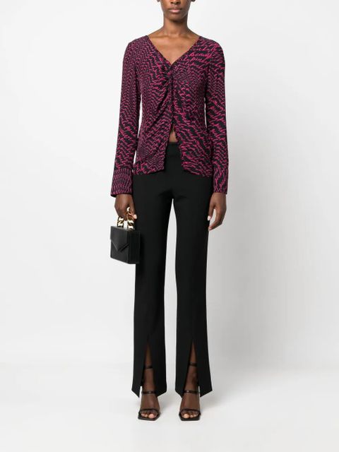 PINKO logo-print long-sleeve blouse - Black - zdjęcie produktu nr 2